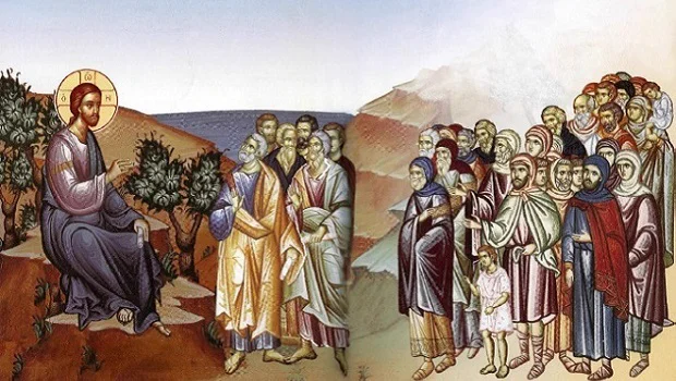 Jésus enseigne la foule