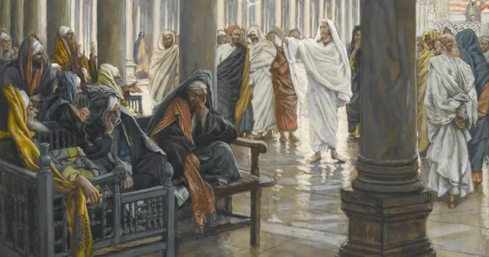 Jésus enseigne aux pharisiens